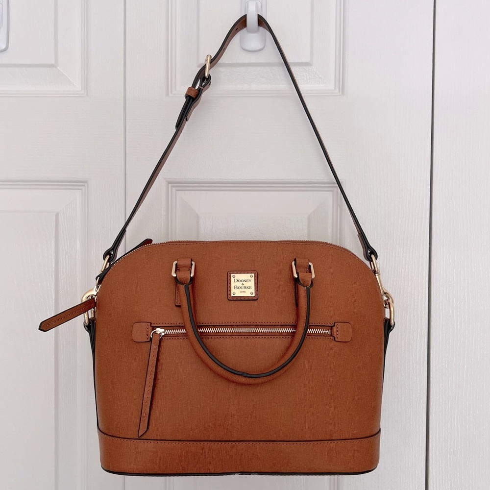 Dooney & Bourke Saffiano Domed Zip Satchel